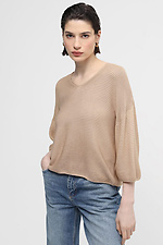 Beigefarbener Damenpullover  4038569 Foto №1