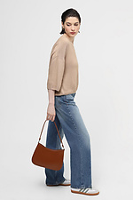 Beigefarbener Damenpullover  4038569 Foto №2