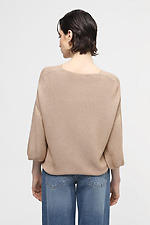 Beigefarbener Damenpullover  4038569 Foto №3
