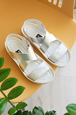Silver flat sandals  4205569 photo №1