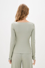 Ribbed jumper with wide neckline and long sleeves Garne 3039570 photo №3