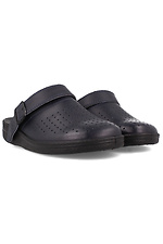 Кожаные сандалии с закрытым носком и ремешком на пятке Forester 4101570 фото №4