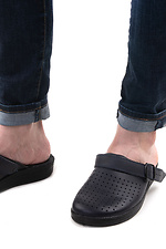 Кожаные сандалии с закрытым носком и ремешком на пятке Forester 4101570 фото №9