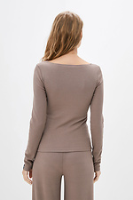 Ribbed jumper with wide neckline and long sleeves Garne 3039571 photo №3