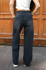 Dunkelgraue Jeans mit geradem Bein und weitem Bein Teamv 8034571 Foto №5