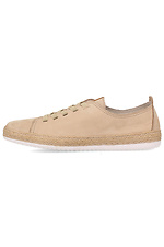 Beige sneakers for summer from nubuck with twine on the sole Las Espadrillas 4101574 photo №2