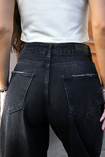 Weit geschnittene Baggy-Jeans für Damen, TMV Baggy Barrel Schwarz Teamv 8034574 Foto №6