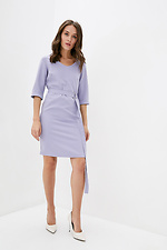 Короткое деловое платье IMAGE лилового цвета с поясом Garne 3037575 фото №2