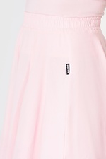 Летний хлопковый костюм NEL розового цвета: топ на тонких бретелях, широкая юбка Garne 3040575 фото №5