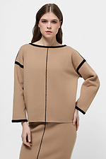 Women's knitted light brown suit  4038575 photo №1