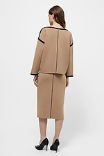 Women's knitted light brown suit  4038575 photo №4