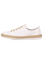 White leather sneakers for the summer with twine on the sole Las Espadrillas 4101576 photo №2