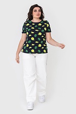 Женская хлопковая футболка WARM с короткими рукавами принтованная Garne 3040577 фото №2