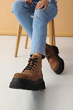 Chunky Suede Military Platform Boots  4205577 photo №2