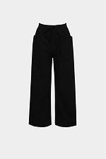 High-rise black palazzo dress pants made from quality cotton  4014578 photo №5