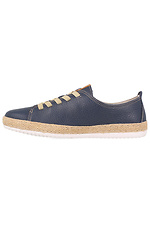 Blue leather sneakers for the summer with a twine on the sole Las Espadrillas 4101579 photo №2