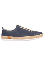 Blue leather sneakers for the summer with a twine on the sole Las Espadrillas 4101579 photo №3
