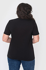 Schwarzes Baumwoll-T-Shirt LUXURY-W mit patriotischer Aufschrift „I'M UKRAINIAN“. Garne 3040580 Foto №5