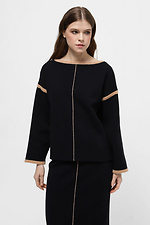 Schwarzer Strickanzug für Damen Sewel 4038580 Foto №1