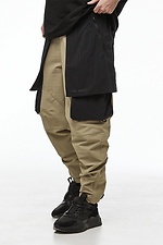 Hidza stretch nylon cargo pants, light olive with black TUR WEAR 8037580 photo №2