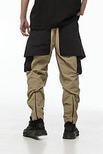 Hidza stretch nylon cargo pants, light olive with black TUR WEAR 8037580 photo №4