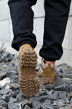 Летние текстильные ботинки берцы песочного цвета  8019581 фото №6