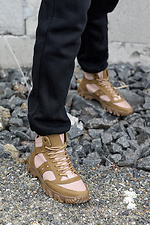 Літні текстильні черевики берці пісочного кольору  8019581 фото №7