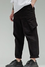 Cargo pants made of cotton "Tech", black TUR WEAR 8037581 photo №1