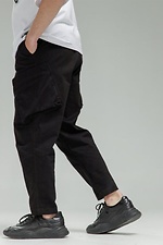 Cargo pants made of cotton "Tech", black TUR WEAR 8037581 photo №4