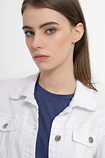 Short white denim jacket  4014582 photo №4