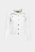 Short white denim jacket  4014582 photo №5