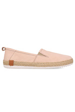 Pink leather slip-on shoes for the summer with a twine on the sole Las Espadrillas 4101583 photo №3