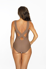 One-piece coffee-colored one-piece swimsuit with tight cups Marko 4024585 photo №3