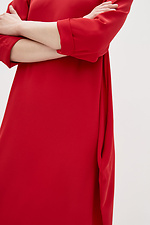 Czerwona sukienka balonowa poniżej kolan z krótkimi rękawami Garne 3039586 zdjęcie №4