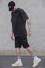 Mens Volt Reflective Black Knit Cargo Shorts Without 8049586 photo №2