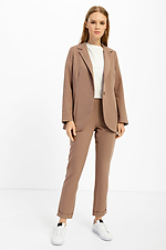 Classic two-piece pantsuit from coffee-colored suits Garne 3034587 photo №1