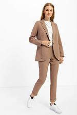 Classic two-piece pantsuit from coffee-colored suits Garne 3034587 photo №2