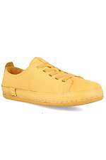 Yellow leather sneakers for the summer stitched Las Espadrillas 4101587 photo №1
