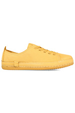 Yellow leather sneakers for the summer stitched Las Espadrillas 4101587 photo №3