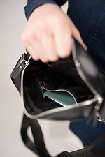 Черная сумка через плечо мессенджер из качественного кожзама SGEMPIRE 8015587 фото №5