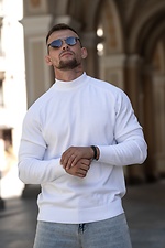 Чоловічий джемпер в'язаний бавовняний гольф Basic Jumper білий Teamv 8034587 фото №1