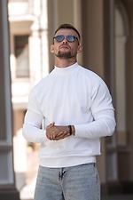Чоловічий джемпер в'язаний бавовняний гольф Basic Jumper білий Teamv 8034587 фото №3