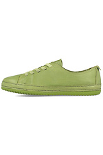 Green leather sneakers for the summer stitched Las Espadrillas 4101588 photo №2
