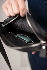 Black shoulder bag messenger made of quality leatherette SGEMPIRE 8015588 photo №4
