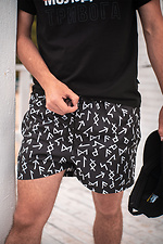 Принтованные пляжные шорты для плаванья из плащевки Custom Wear 8025588 фото №4