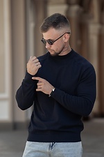 Чоловічий джемпер в'язаний бавовняний гольф Basic Jumper темно-синій Teamv 8034588 фото №3