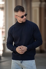 Чоловічий джемпер в'язаний бавовняний гольф Basic Jumper темно-синій Teamv 8034588 фото №4