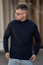 Чоловічий джемпер в'язаний бавовняний гольф Basic Jumper темно-синій Teamv 8034588 фото №5