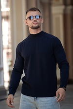 Чоловічий джемпер в'язаний бавовняний гольф Basic Jumper темно-синій Teamv 8034588 фото №6