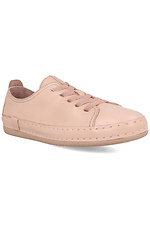 Stitched pink leather sneakers for summer Las Espadrillas 4101589 photo №1